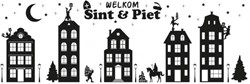 Raamstickers Sinterklaas Huisjes (75x25cm)