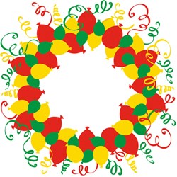 Raamsticker Krans Rood-Geel-Groen - 55x55cm