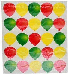 Raamsticker Ballonnen Rood-Geel-Groen (35x50cm)