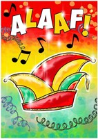 Raamsticker Alaaf & Steek Rood-Geel-Groen (17x25cm)