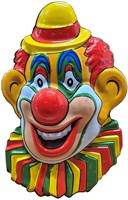 Wanddeco Clown met Gele Hoed - 27x43cm