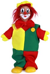 Carnaval Clownspop met Petje 20cm