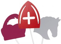 Decoratie Plank Sinterklaas, Piet en Paard (22x26cm) (detail)