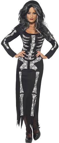 Halloween Jurk Skeleton voor dames