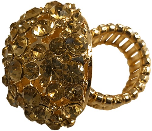 Ring Bling Bling met gouden diamanten 