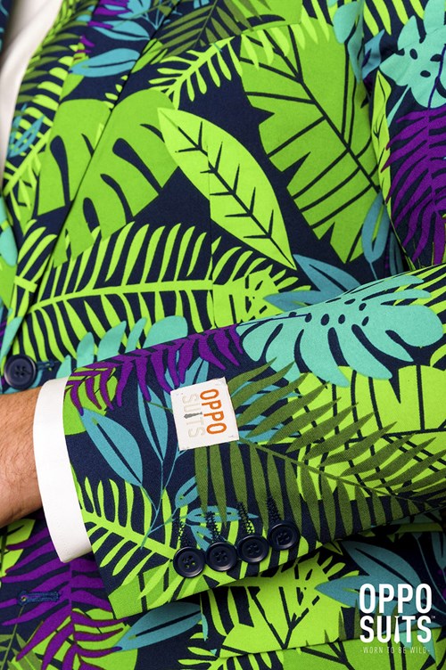 Herenkostuum OppoSuits Juicy Jungle (detail mouw)