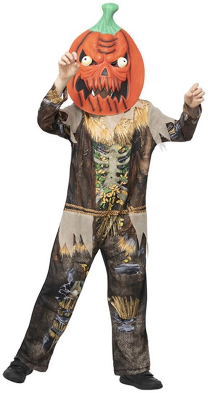 Halloween Kostuum Zombie Pompoen Kind (1)