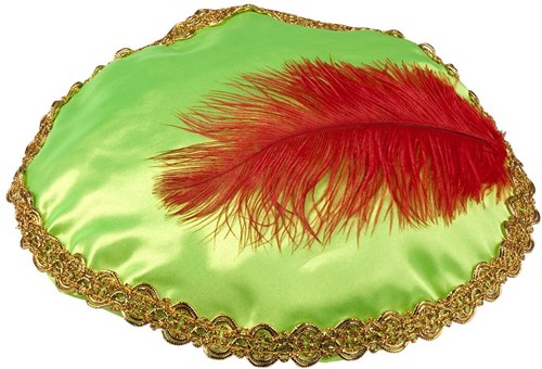 Zwarte Piet Baret Groen (Satijn)