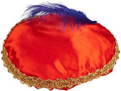 Zwarte Piet Baret Rood (Satijn)