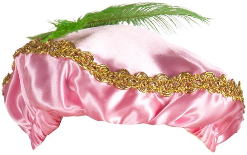 Zwarte Piet Baret Roze (Satijn)
