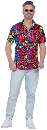 Shirt Neon Regenboog Tijger
