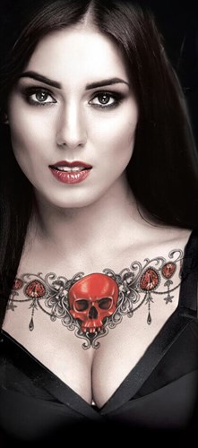 Borst Tattoo Ruby Skull
