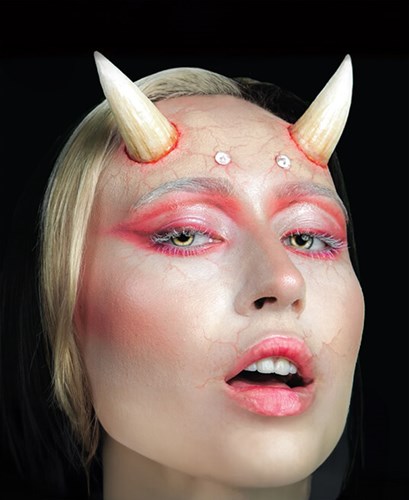 Professionele Latex Wond FX - Large Devil Horns