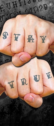 Knokkel Tattoos Alfabet