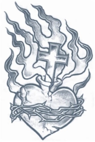 Tattoo Burning Heart 