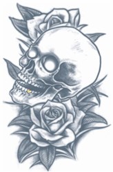 Tattoo Doodshoofd Skull & Roses