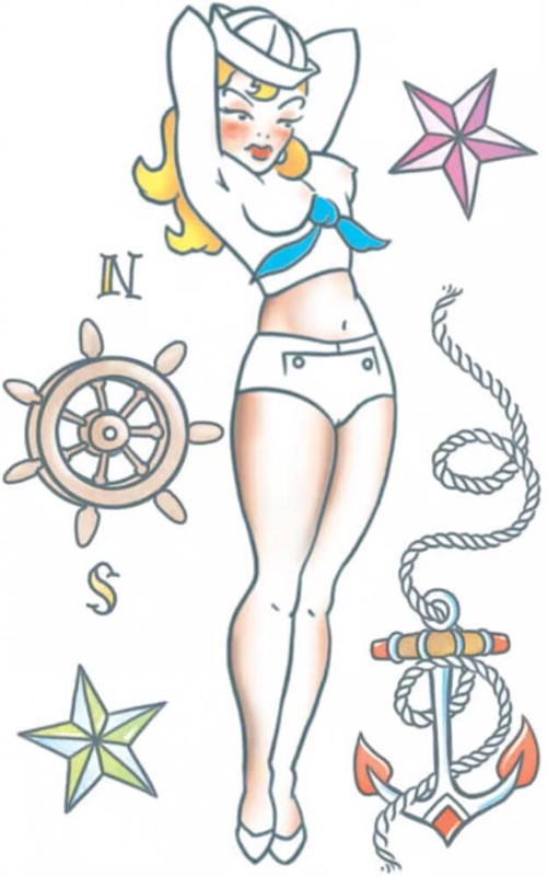 Tattoo Pin-Up Sailor Girl