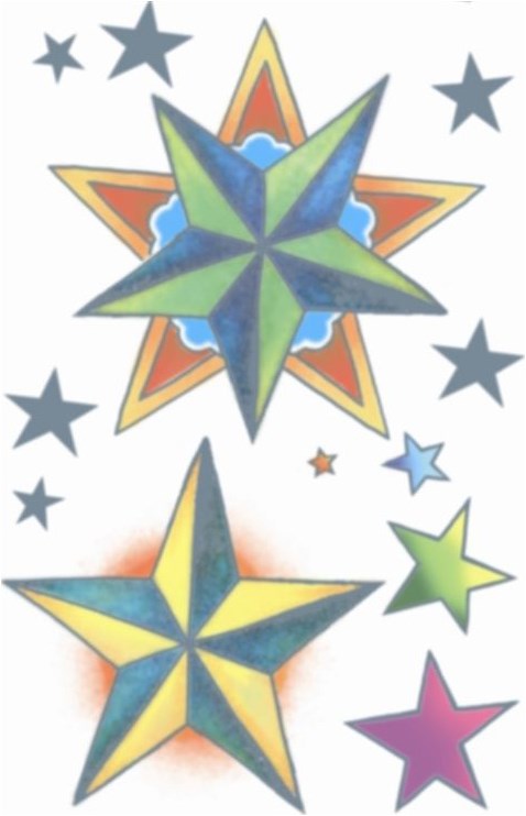 Vintage Tattoo Nautical Stars