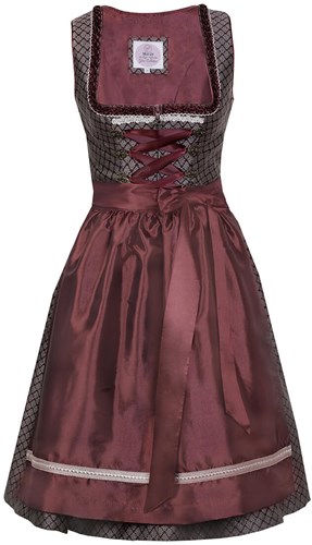 Dirndl Käthe Burgundy-Goud Luxe (58cm)