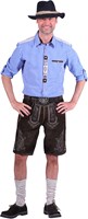 Heren Lederhose Kort Donkerbruin (geitenleer)