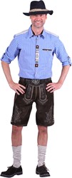 Heren Lederhose Kort Donkerbruin (geitenleer)