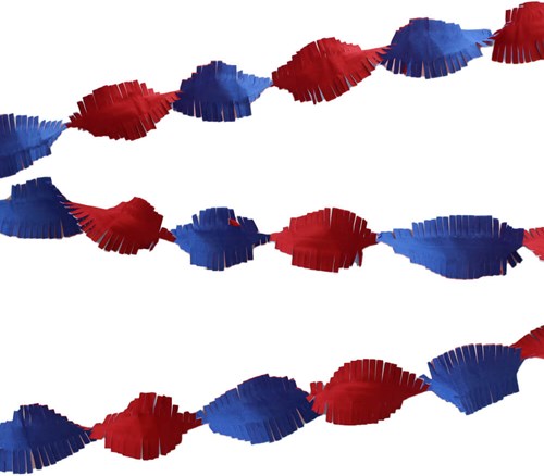 Crepepapier Slinger Rood-Wit-Blauw - 6m