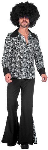 Disco Outfit Seventies Zwart-Wit