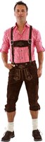 Heren Lederhose Lang Luxe Bruin (rundleer) 