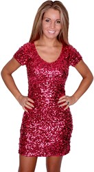 Jurkje Pailletten Diva Pink