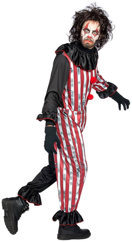 Halloween Kostuum Scary Clown Heren (zijkant)