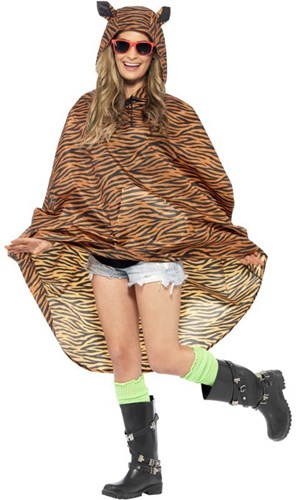 Party Poncho Tijger