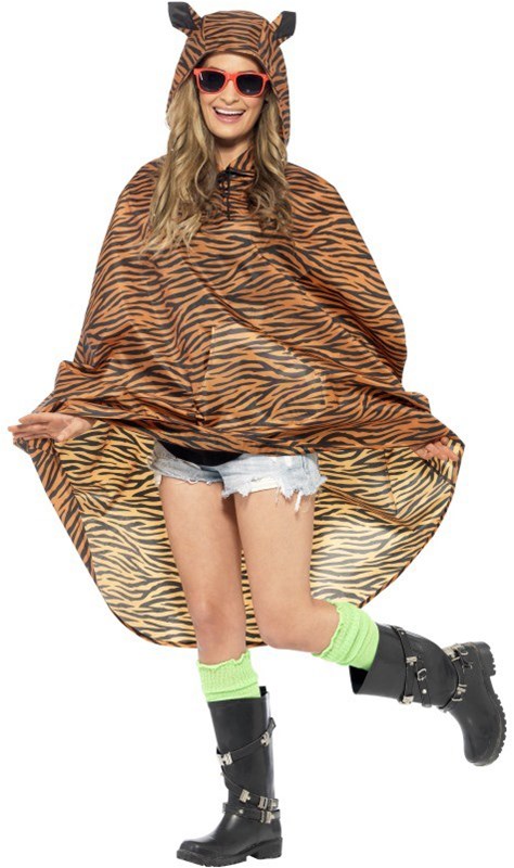 Party Poncho Tijger