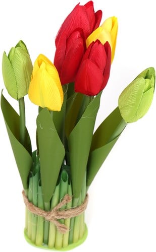 Carnaval Deco Bosje Tulpen Rood-Geel-Groen