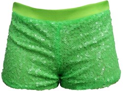Hotpants Pailletten Neon Groen 