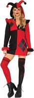 Dameskostuum Cozy Harlequin Rood-Zwart 