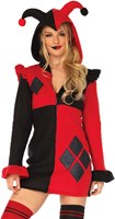 Dameskostuum Cozy Harlequin Rood-Zwart -2