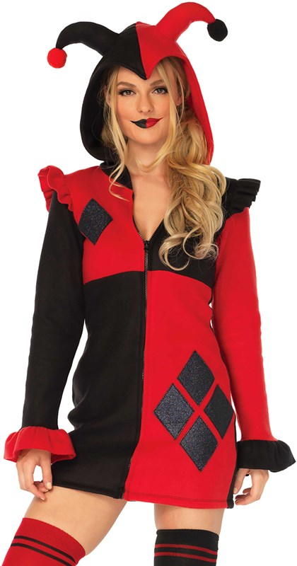 Dameskostuum Cozy Harlequin Rood-Zwart -2