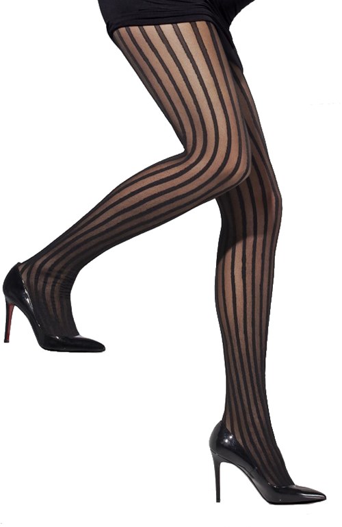 Panty met Verticale Strepen (zijkant)