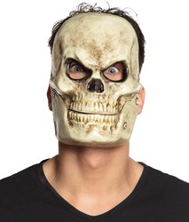 Gezichtsmasker Skull met Bewegende Kaak (PVC)