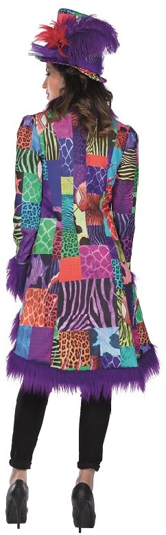 Dames Jas Patchwork Afrika met Pluche-2