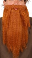 Baard Lang Golvend Bruin/Rood