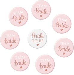 Buttons Mini badges - Bride to be/Team bride - 8st