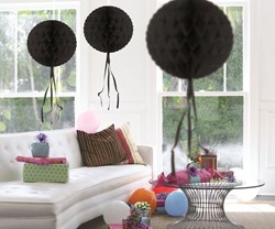 Decoratie Bol Zwart 30cm