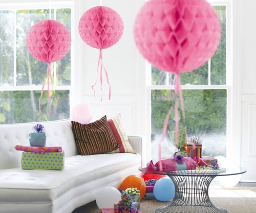 Decoratie Bol Roze 30cm