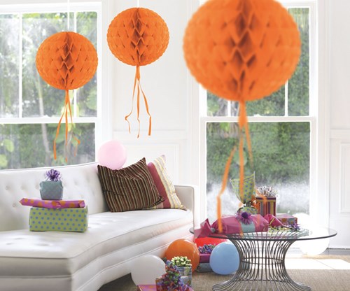 Decoratie Bol Oranje 30cm 