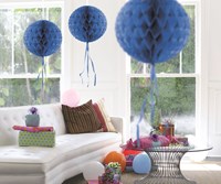 Decoratie Bol Blauw 30cm 