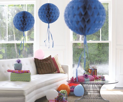 Decoratie Bol Blauw 30cm 