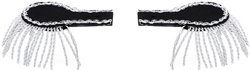 Epauletten Zwart-Zilver (2st)