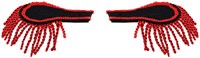 Epauletten Zwart-Rood (2st)