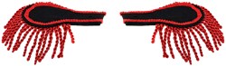 Epauletten Zwart-Rood (2st)